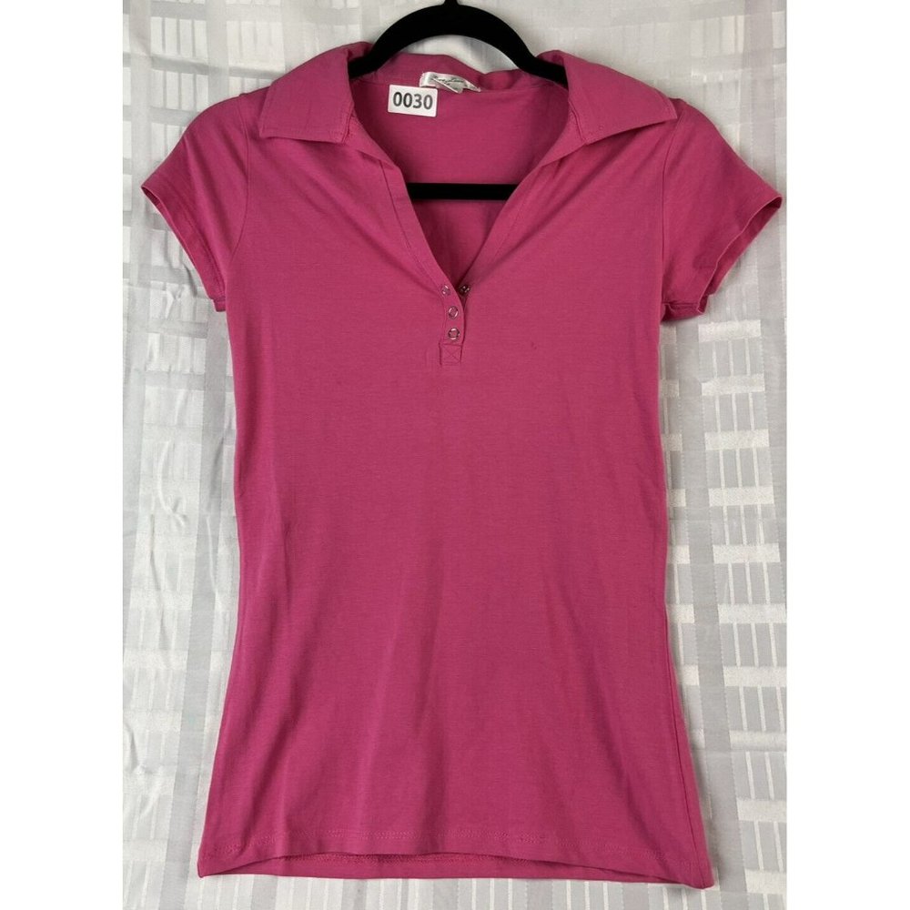 LOVE LOVE LO, women PINK shirt, SHORT SLEEVE, SIZE M